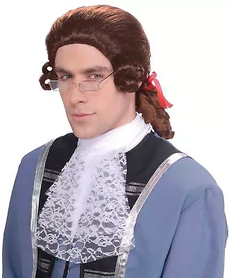 Colonial Mens Adult Judge Soldier Renaissance Halloween Costume Wig • $14.95