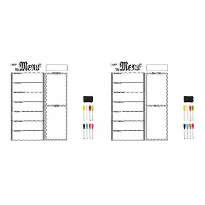 2X A3 Magnetic Whiteboard Sheet For Kitchen Fridge Multipurpose Fridge Weekeff • £18.92