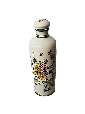 Delft BolsVintage Floral Decanter Ceramic Liqueurs Polychrome Floral Design • $13.99