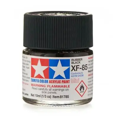 $2.90 • Buy Tamiya Acrylic XF-85 Rubber Black Paint Jar 81785