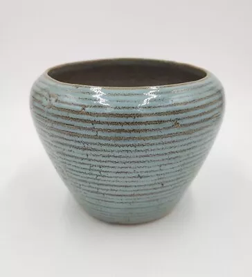 $22.50 • Buy VTG Zanesville Homespun Stoneware Planter Vase Pottery Mint Green 4.25  MCM