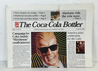 Coca~cola  The Coca~cola Bottler  August 1986 Max Headroom - Front And Back • $25