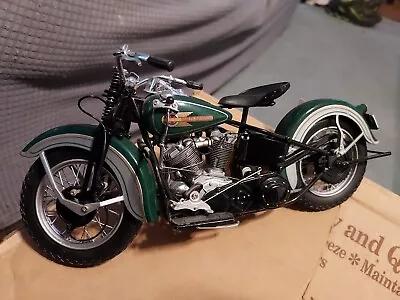 Franklin Mint 1:10 Harley Davidson 1936 Knucklehead Motorcycle Missing Headlight • $19.99