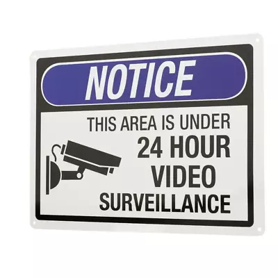 10 In. X 14 In. 24-Hour Video Surveillance Sign • $4.99