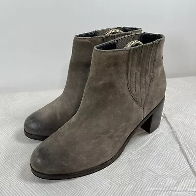 Wolverine 1000 Mile Samantha Pleet Brown Suede Ankle Boots Booties Size 7.5M • £38.88