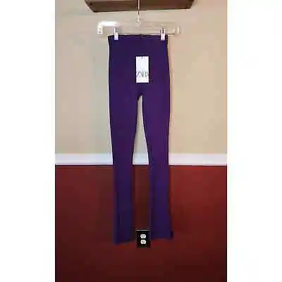 Zara Purple Pants Pull On Size XS NWT • $18