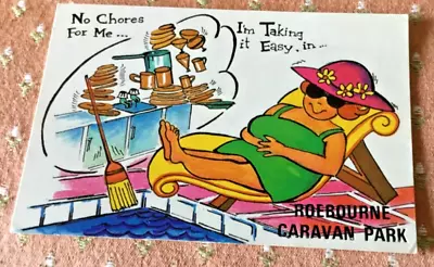 VINTAGE POSTCARD  NEW OLD STOCK ‘ROEBOURNE CARAVAN PARK’  WEST AUSTRALIA 1980s • $6.50