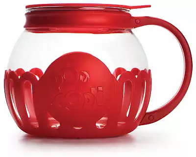 1.5 Quart Borosilicate Glass Micro Pop Microwave Popcorn Popper  Red • $9.77