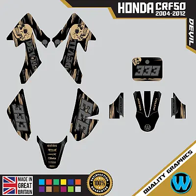 Honda CRF 50 2004 -2012 Motocross Graphics |  MX Graphics |  Decals Kit Devil... • $114.87