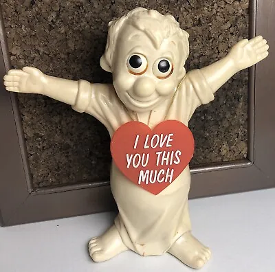 VTG Russ Wallace Berrie I Love You This Much 1970 Valentines 11.5” Resin Figure • $19.94