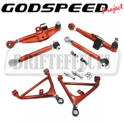 For 89-94 240sx S13 Godspeed Front+Rear Lower Control Arm W/ High Angle Tension • $425