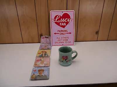 I Love Lucy Lot Of  3 Parking Sign Cup Coasters New • $40