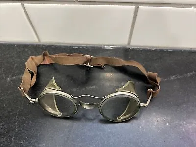 1940's Willson Industrial Safety Glasses Steampunk Motorcycle Original Glass! • $68.50