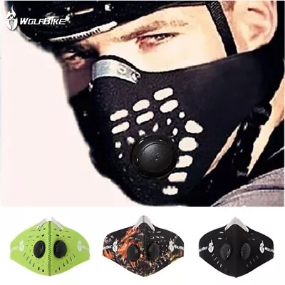 Outdoor Anti Haze Breathable Face Mask With Carbon Filters For Mowing Cycling US • $8.99