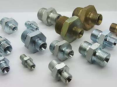 £3.59 • Buy Hydraulic Adaptor Fitting Valve BSP Hose Inch Oil Equal MXM Air Water Adapter