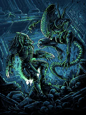 Alien Vs Predator Dan Mumford 18x24 Signed Numbered X/50 Mondo • $139