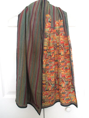 $12.99 • Buy VTG Nik-nik For Glentex Silk Scarf Multi Geometric Hand Rolled Italy 52x13  EUC