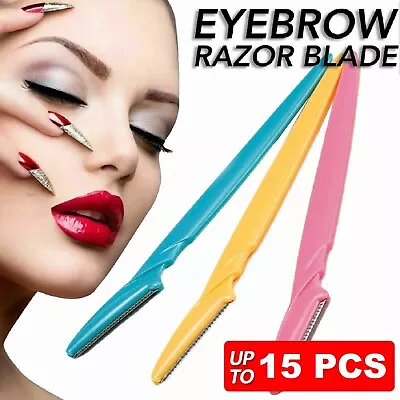 3-15 X Facial Eyebrow Razor Trimmer Shaper Shaver Blade Knife Hair Remover Razer • $7.49