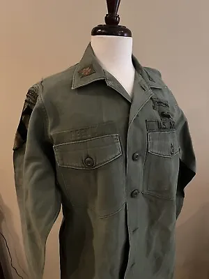 Vietnam Cotton Sateen Fatigue Jacket Special Forces 1st Cav Helicopter Named  12 • $120