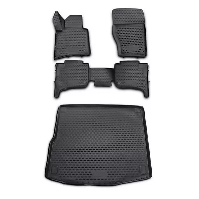 Custom Floor Mats & Cargo Liners For VW Touareg 2011-2018 Black 5 Pcs • $139.90