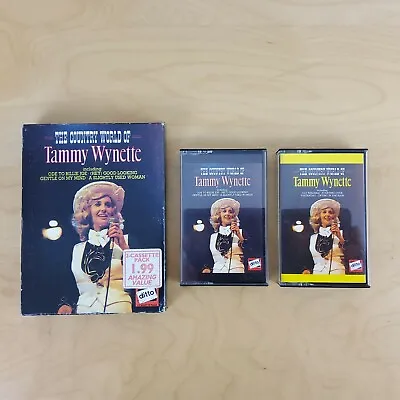 Tammy Wynette The Country World Of Vol 1 & 2 Cassette Tape Double Album Free P&p • £3.99