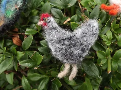 Chicken Brooch Hen Badge Handmade Needle Felted Farmyard Animal Pet Gift  • £18