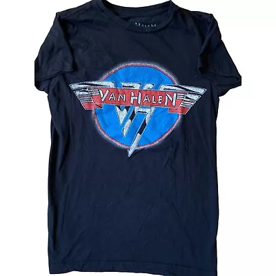 Van Halen Baby Band Tee Shirt Womens Small Black Short Sleeve Graphic 80s 90s • £13.46