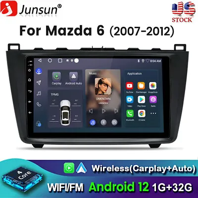 For Mazda 6 2007-2012 9''Android 12 Car Stereo Radio Carplay GPS Navi Wifi BT FM • $119.99