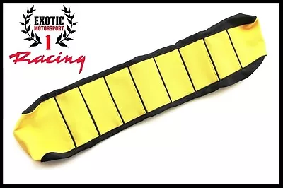  Ribbed Gripper Seat Cover Black/Yellow Suzuki RM85 RM 85 2002-2016 • $23.74