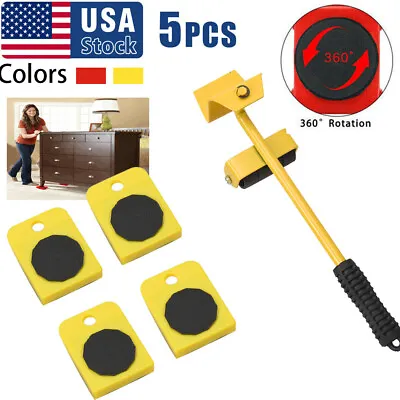 Heavy Furniture Moving System Lifter Kit With 5Pcs Slider Pad Roller Move Tool • $12.99