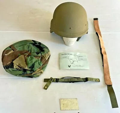 New Gentex Us Military Pasgt W/kevlar Ballistic Combat Helmet (complete) L-1 • $198