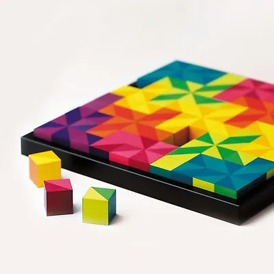 Naef Mosaik 100 Puzzle Game Toy Wooden Colorful Rainbow Kathrin Kiener Swiss • $510