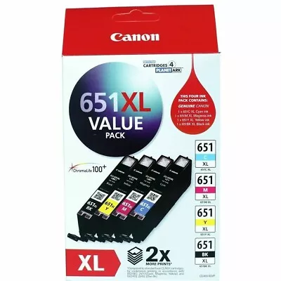 Genuine Canon Ink  CLI 651XLVaLUE PACK PIXMA MG6460 MG5560 MG7260 MX726 • $49.90