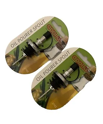 2 X Apollo Oil Bottle Pourer Stopper Dispenser Tool Pour Spout • £5.95