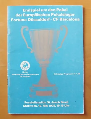 1979 ECWC Final BARCELONA V FORTUNA DUSSELDORF *VG Condition Football Programme* • £9.99