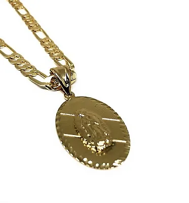 Cadena De 26” De Oro Laminado Con Virgen De Guadalupe Medalla (small) • $16.99