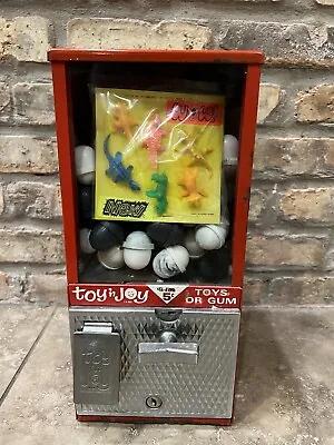 Vintage Toy 'n Joy 5-Cent Toy Gumball Vending Machine W/Original Insert & Prizes • $399.99