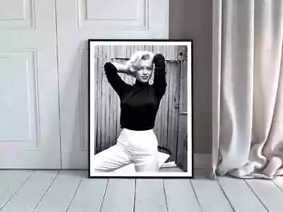 Marilyn Monroe Black & White Wall Art Poster Premium Quality Choose Your Size • $21.52