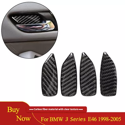 Interior Door Bowl Panel Cover Trim For BMW 3 Series E46 1998-2005 Carbon Fiber • $9.39