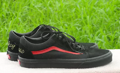 Vans Mickey Mouse Black With Red Stripe Casual Skate Shoes Mens US 11 • $35