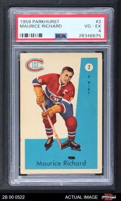 1959 Parkhurst #2 Maurice Richard Canadiens HOF PSA 4 - VG/EX • $530
