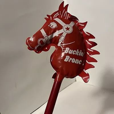 Red Vintage  Buckin Bronco   Hobby Stick Horse Child's Riding Toy Made USA. • $24.99