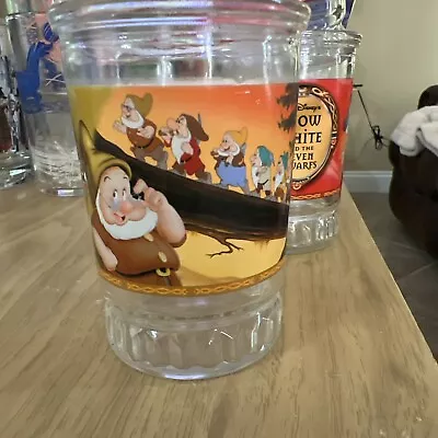 Vintage Disney Bama Jelly Jar Snow White And The Seven Dwarfs Doc Number 7 • $0.99