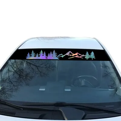 Car Windshield Sticker Front Rear Sunshade Decals Tree Mountain Graphics Decor • $13.40