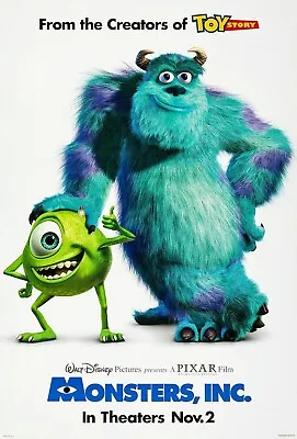 Disney's Monsters Inc Movie Poster Print  :  11 X 17 Inches  • $13.96