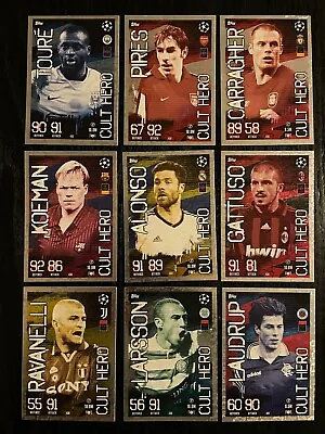 Topps Match Attax 2023/24 Cult Hero Full Set Of All 9 Cards • £4.95