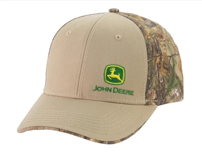 £26.75 • Buy NEW John Deere Khaki Front Realtree Xtra Camo Back Cap Structured LP79557