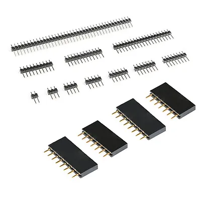 $1.65 • Buy 2.54mm Pitch Pin PCB Male Female Header Connector Single Row Arduino Breadboard