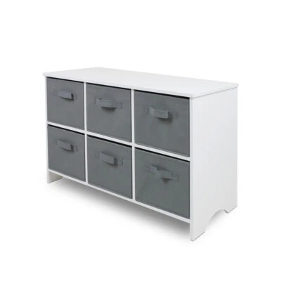 Home Master® Kids 6 Section Storage Cubes With Spacious Fabric Bins 51 X 79cm • $79.95