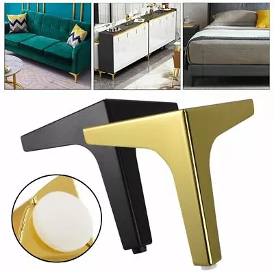$36.81 • Buy 4Pcs Table Legs For Metal Furniture Sofa Bed Chair Leg Triangle Feet DIY